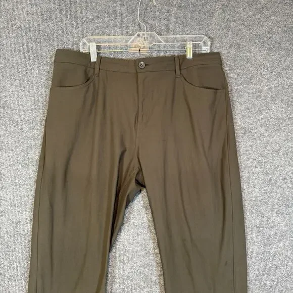 Vuori Pants Mens 36x27 Green Chinos Performance Stretch Aim The Rise The Shine - Picture 3 of 13